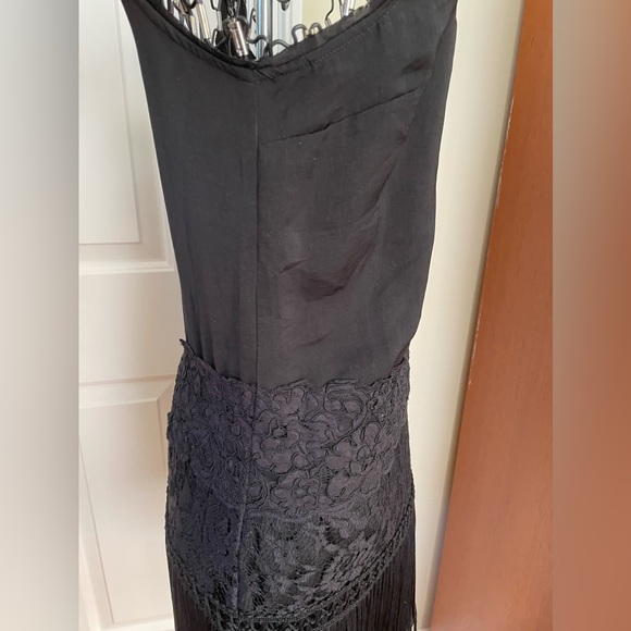 Free People Black Shift or Slip Dress w/ Lace Details Size 4 - Picture 5 of 12